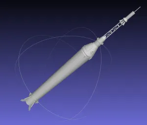 Mercury-Redstone Rocket Printable Miniature