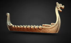 norse viking dragon boat incense holder