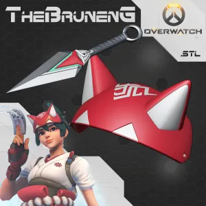 Kiriko headpiece and kunai Overwatch 2 cosplay