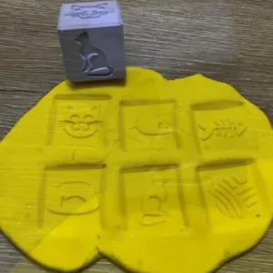 CAT CUBE FOR PLAYDOUGH AND EDUCATIONAL PLAY