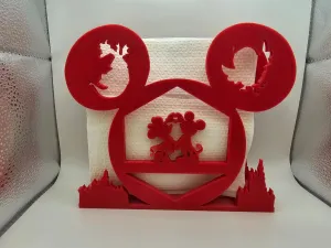 Mickey and Minnie Mouse Napkin Holder with Figment Chuuby