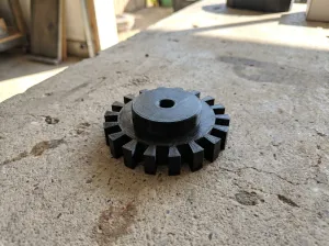 Functional Spur Gear — Keyed Bore, Hub & Lightening Holes