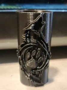 Regular Sized Bic Lighter Sleeve with Wolf Design