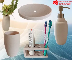Ensemble Accessoires Salle de Bain –Porte-Savon,Distributeur