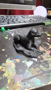 Terrier laying down