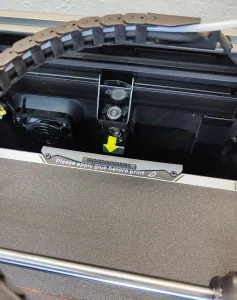 Nozzle cleaner stand.