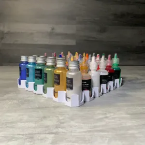 Hexagonal Paint Organizer - Holds Up to 36 Bottles Ø31mm max
