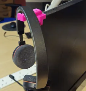 Headphones hook for 22mm thick monitors