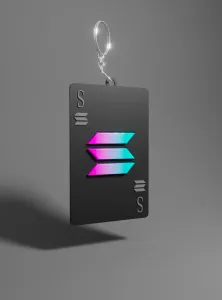 Poker card keychain (SOLANA)