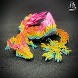 Big Glorious Dragon - Winged - Articulated - Multicolor