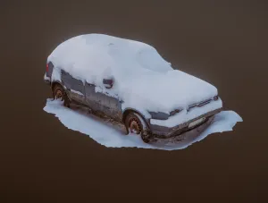 Abandoned Snow Car
