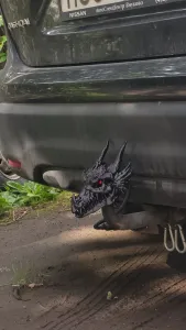 50mm dragon skull-shaped towbar cap