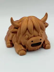 🐮 Highland Cow Cable Tamer (Pass-Through Design)