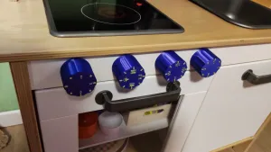 Toy oven and stove knobs for IKEA kitchen