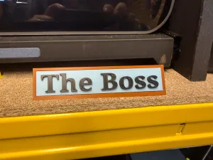 The Boss Desk nameplate