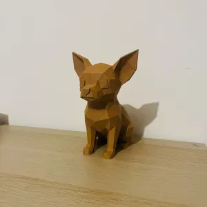 Low-poly style Chihuahua – Modern low-poly design.