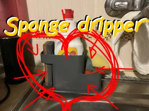 Kitchen sponge drainer
