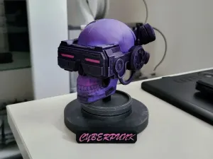 Cyberpunk skull