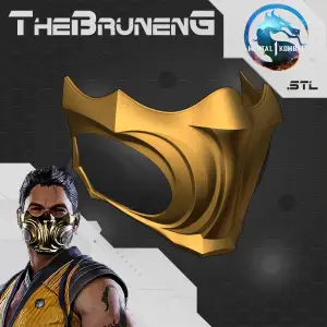 Mortal Kombat 1 MK12 Scorpion cosplay mask