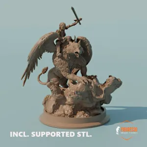 Griffin with rider