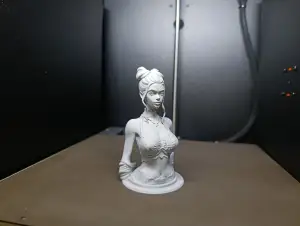 Stylized Female Bust in Corset
