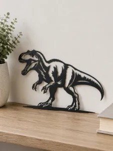 Roaring T Rex Dinosaur Silhouette Wall Art Home Decor