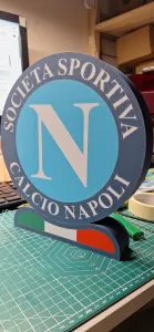 napoli calcio lightbox led lamp