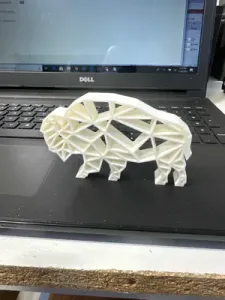Geometric low poly Bison / Buffalo