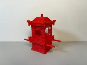 中式大红花轿
