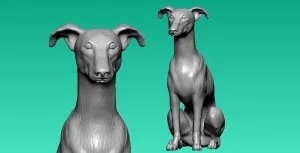 lloyd whippet Dog model - 3D print