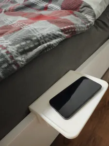 Clip-on bedside shelf