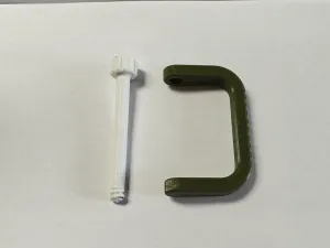 Bolt-on backpack clip, water bottle clip