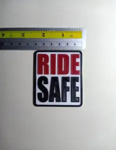 RIDE SAFE emblem for motorcycle topbox/tailbox