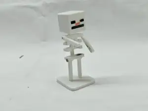 Minecraft Pixel Art Skeleton Warrior Toy Figurine
