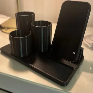 Office organizer with phone holder
