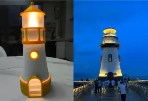 City, Light, Tower - Creative Lighthouse Night Light