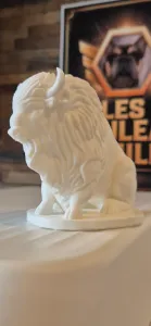 Sculpture Bison élégant et moderne