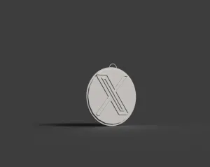 X (Twitter) Logo Keychain