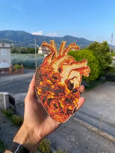 Heart-Shaped Art with Flowers