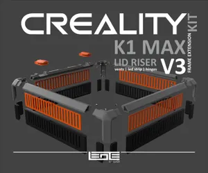 CREALITY K1max - LID RISER V3 - WITH HINGES