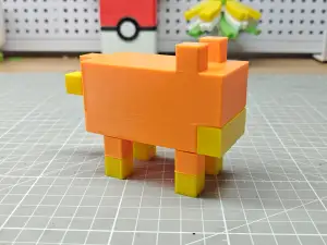 Minecraft Pixel-Style Ginger Cat