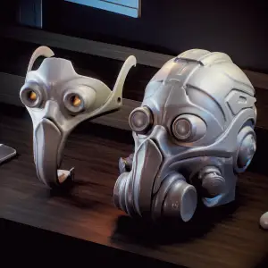Space marine Adeptus Mechanicus Mask & Head Pack x 2
