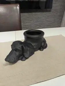 Wire-Haired Dachshund Planter & Pen Holder