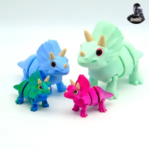 Cute articulated Triceratops - separated parts - Dinosaur