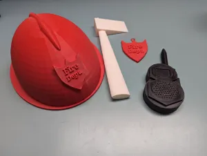 Firefighter Toy Set for Costume - Helmet, Axe, Badge, Radio