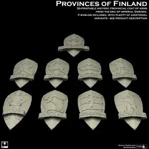 Historic Provinces of Finland Coat of Arms