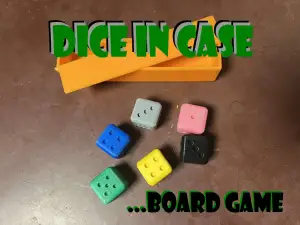 Playing dice in a case