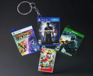 Videogame Case Keychains