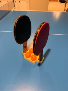 Ping Pong Paddle And Ball Holder