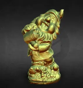 gnome gardening with watering can